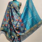 Tussar Silk Saree (Blue)