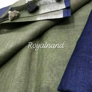 Dark Blue Gray Handloom Linen Saree