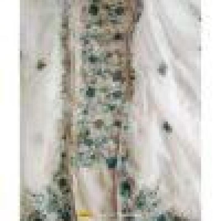 Parsi French knot Hand embroidery Greengrey Suit