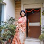 Pastel Pink Shade Mango Silk Saree
